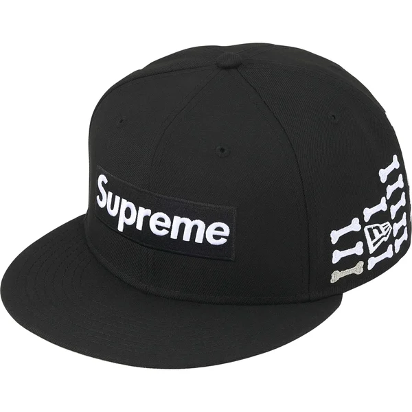 Supreme Bones Box Logo New Era - Black (front)