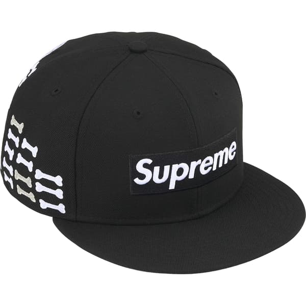 Supreme Bones Box Logo New Era - Black (front)