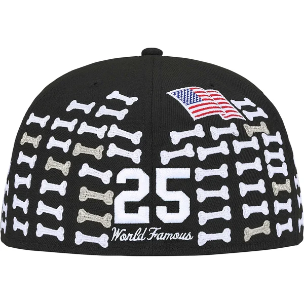 Supreme Bones Box Logo New Era - Black (front)