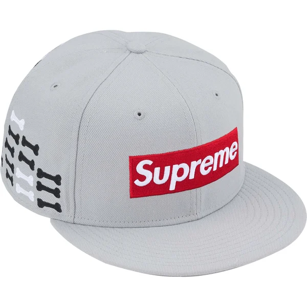 Supreme Bones Box Logo New Era - Grey (front)