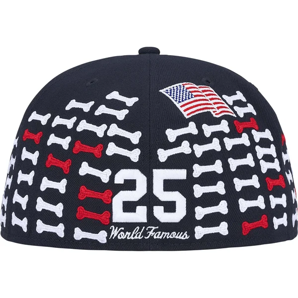 Supreme Bones Box Logo New Era - Navy (front)