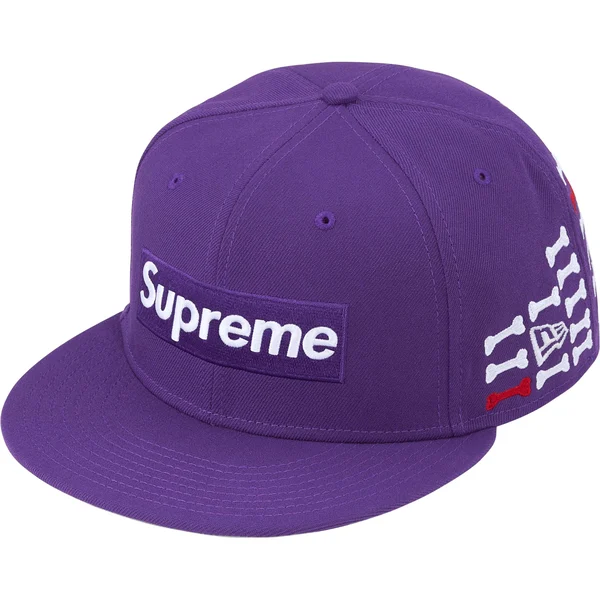 Supreme Bones Box Logo New Era - Purple (front)