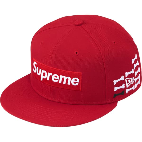 Supreme Bones Box Logo New Era - Red (front)
