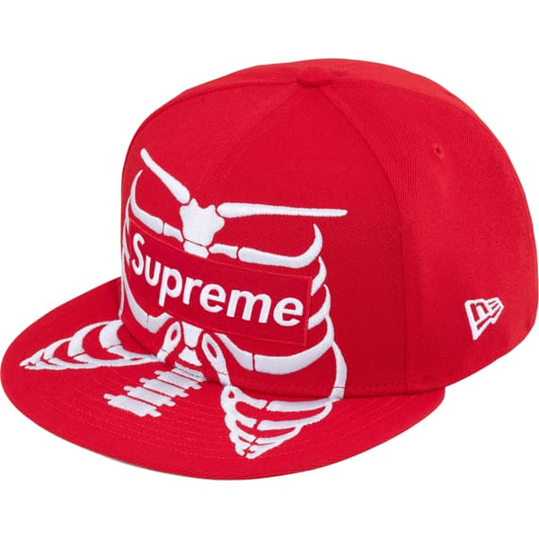 Supreme Bones Box Logo New Era - Red (front)
