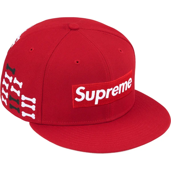 Supreme Bones Box Logo New Era - Red (front)