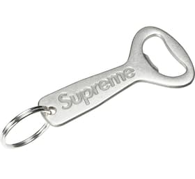 Supreme Bottle Opener Keychain Silver