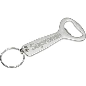 Supreme Bottle Opener Keychain Silver