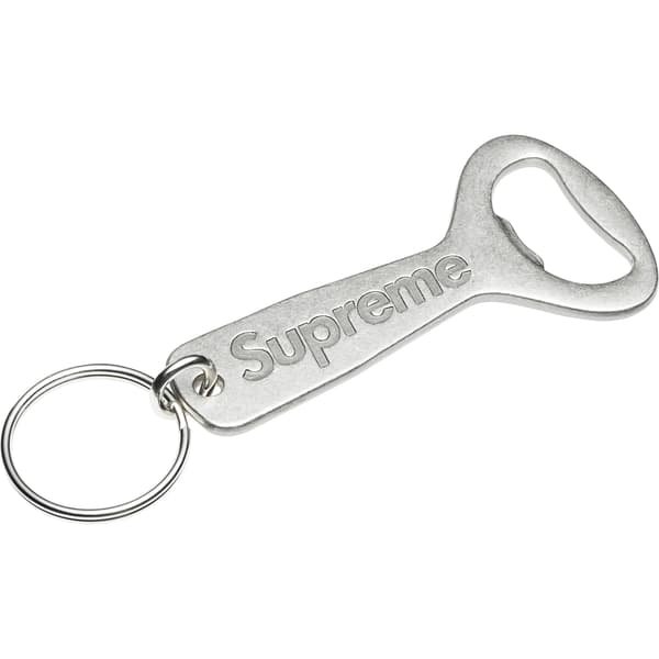 Supreme Bottle Opener Keychain - Silver (front)