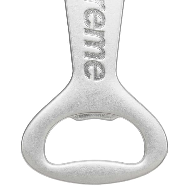 Supreme Bottle Opener Keychain - Silver (front)
