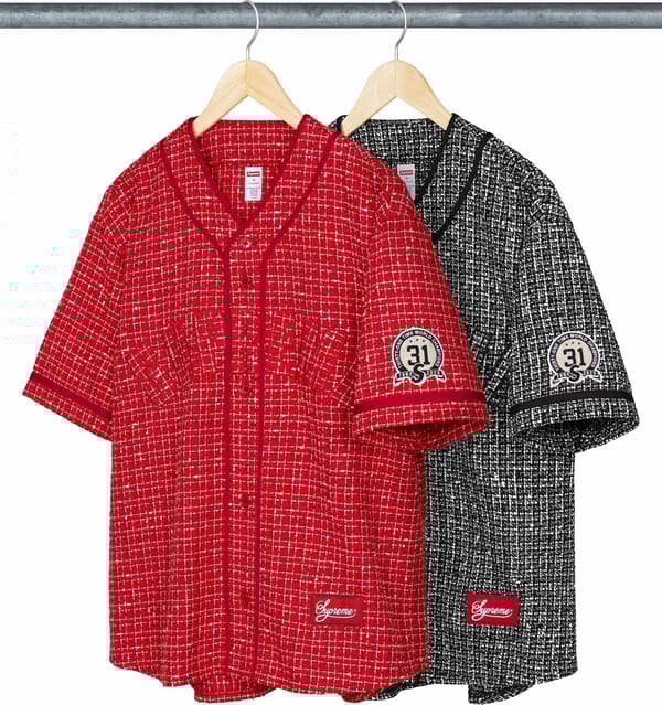 Supreme Bouclé Baseball Jersey - Product Image