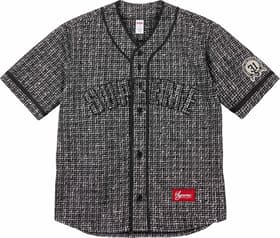 Supreme Bouclé Baseball Jersey Black