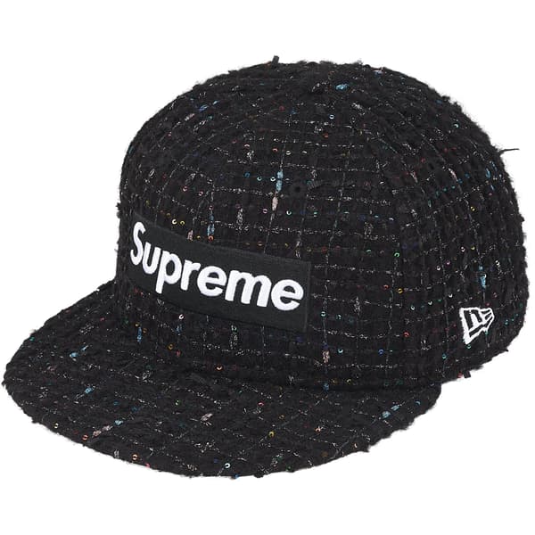 Supreme Bouclé Box Logo New Era - Black (front)