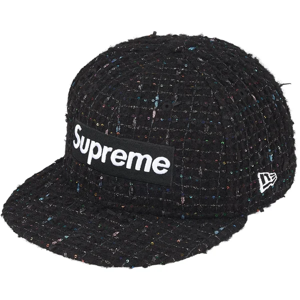 Supreme Bouclé Box Logo New Era - Black (front)