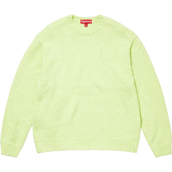 Supreme Bouclé Small Box Sweater - Bright Lime (front)