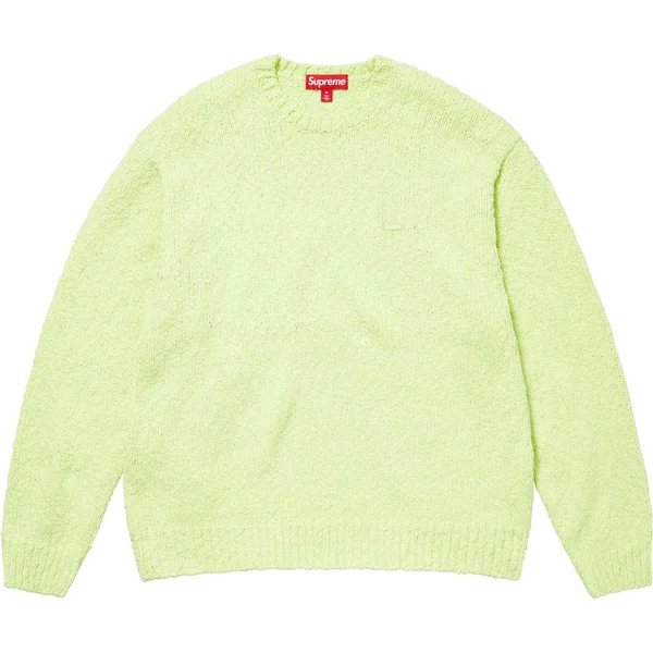 Supreme Bouclé Small Box Sweater - Bright Lime (front)