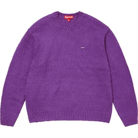 Supreme Bouclé Small Box Sweater Purple