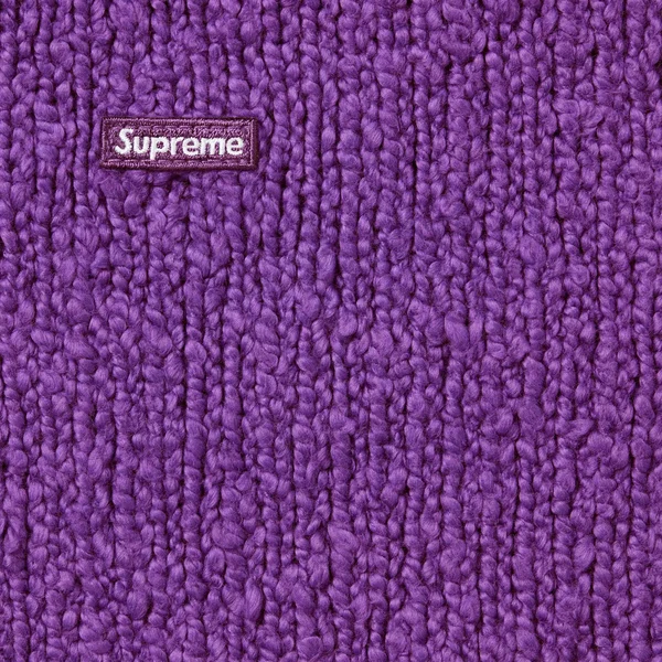 Supreme Bouclé Small Box Sweater - Purple (front)