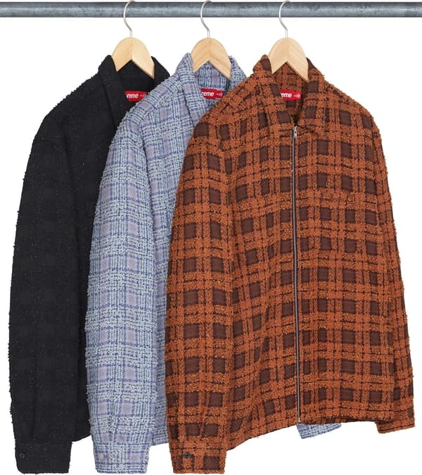 Supreme Bouclé Zip Up Shirt - Product Image