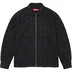Supreme Bouclé Zip Up Shirt - Black (front)