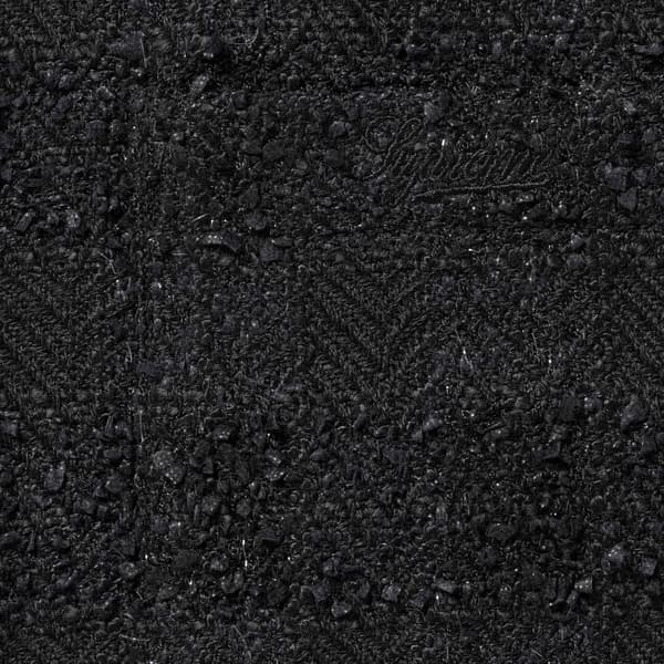 Supreme Bouclé Zip Up Shirt - Black (front)