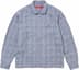 Supreme Bouclé Zip Up Shirt - Blue (front)