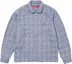 Supreme Bouclé Zip Up Shirt - Blue (front)