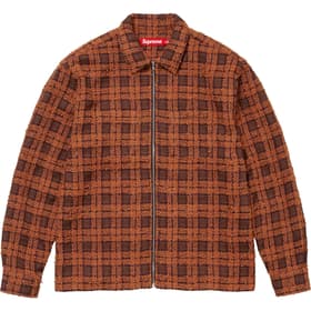 Supreme Bouclé Zip Up Shirt Rust