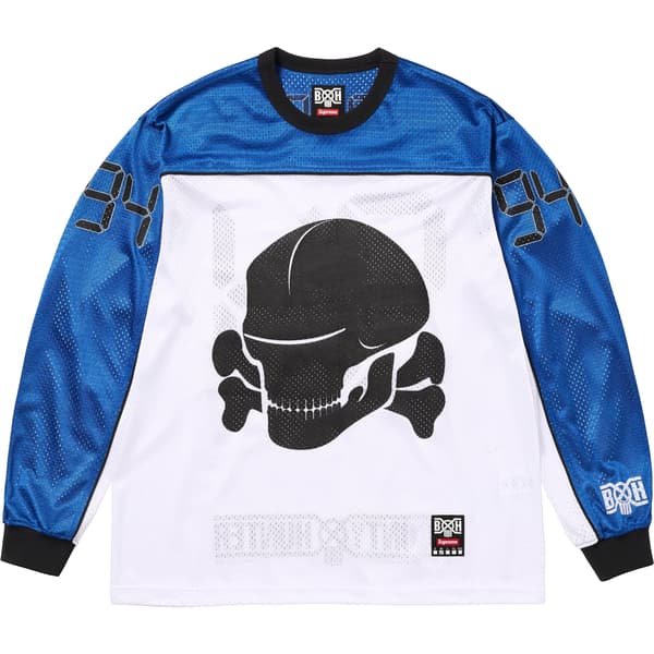 Supreme Bounty Hunter Mesh Moto Jersey - White (front)