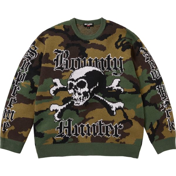 Supreme Bounty Hunter Sweater - Woodland Camo (front)