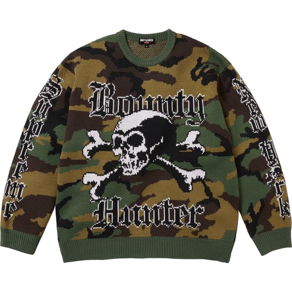 Supreme Bounty Hunter Sweater - Woodland Camo (front)