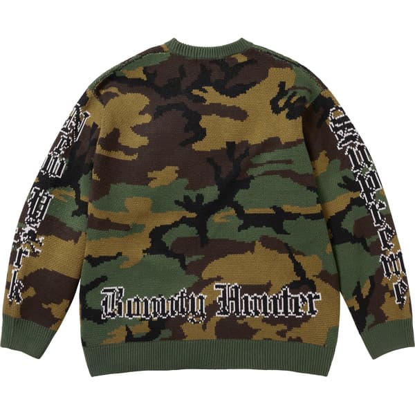 Supreme Bounty Hunter Sweater - Woodland Camo (front)