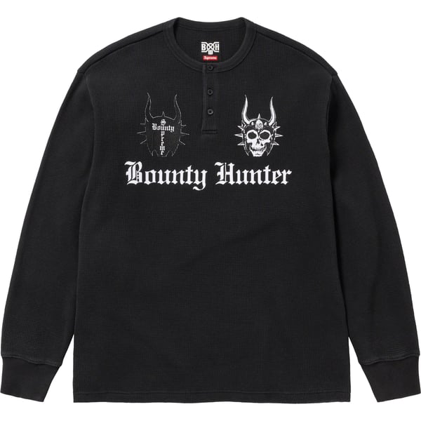 Supreme Bounty Hunter Thermal Henley L/S Top - Black (front)