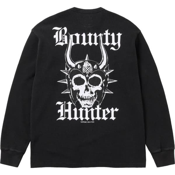 Supreme Bounty Hunter Thermal Henley L/S Top - Black (front)