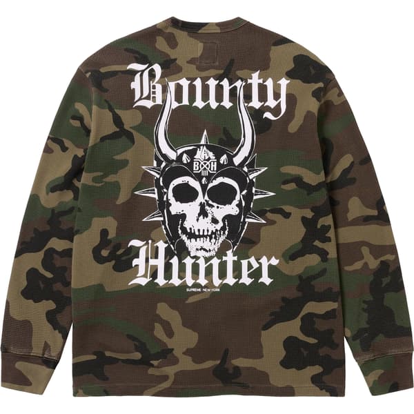 Supreme Bounty Hunter Thermal Henley L/S Top - Woodland Camo (front)