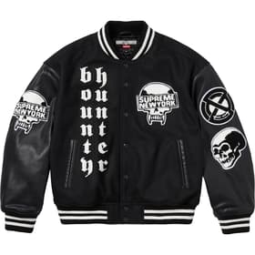 Supreme Bounty Hunter Varsity Jacket Black