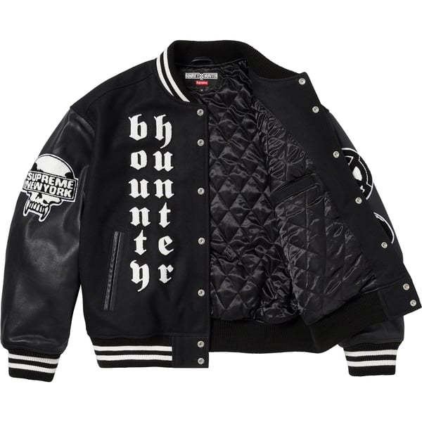 Supreme Bounty Hunter Varsity Jacket - Black (front)