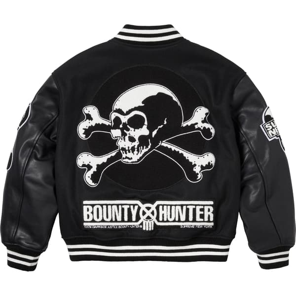 Supreme Bounty Hunter Varsity Jacket - Black (front)