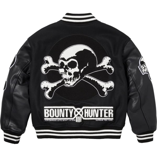 Supreme Bounty Hunter Varsity Jacket - Black (front)