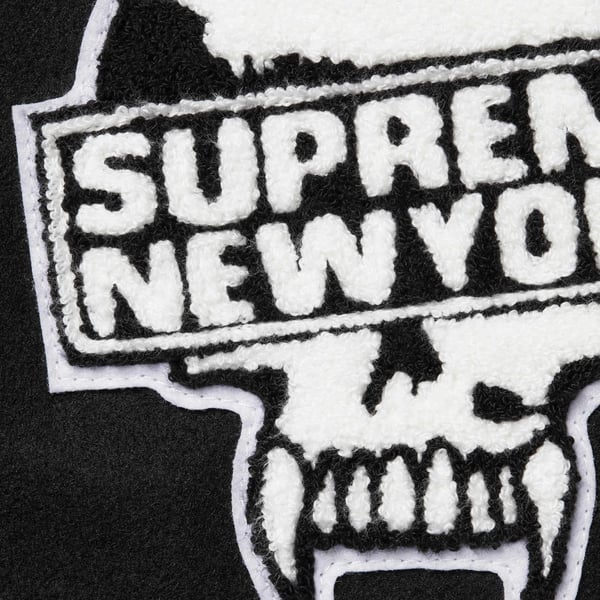 Supreme Bounty Hunter Varsity Jacket - Black (front)