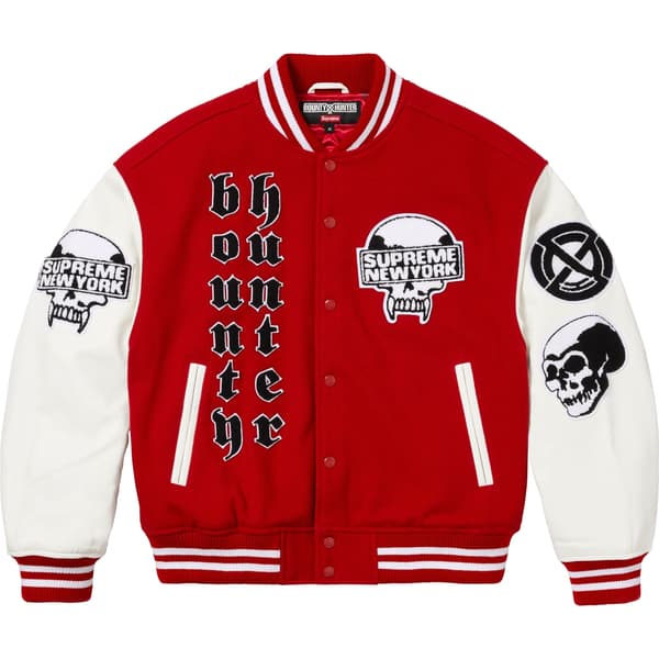 Supreme Bounty Hunter Varsity Jacket - Red (front)