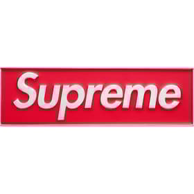 Supreme Box Logo Car Emblem Red