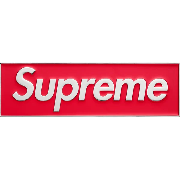 Supreme Box Logo Car Emblem - Red (front)