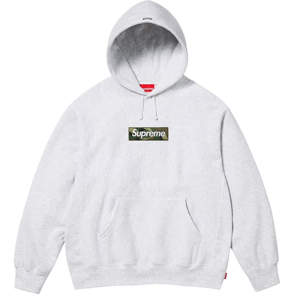 Supreme Box Logo Hooded Sweatshirt - Ash Grey (front)