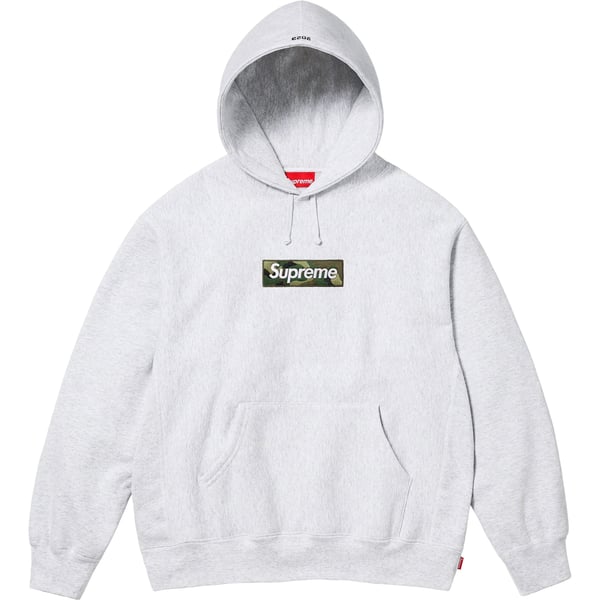 Supreme Box Logo Hooded Sweatshirt - Ash Grey (front)
