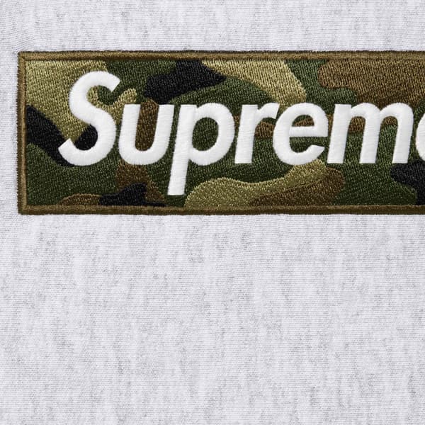 Supreme Box Logo Hooded Sweatshirt - Ash Grey (front)
