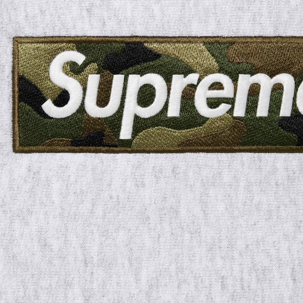 Supreme Box Logo Hooded Sweatshirt - Ash Grey (front)