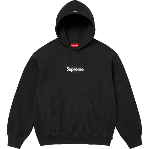 Supreme Box Logo Hooded Sweatshirt - Black (front)