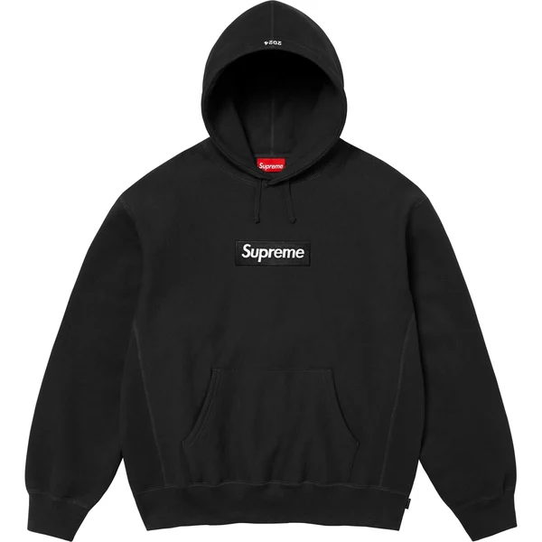 Supreme Box Logo Hooded Sweatshirt - Black (front)