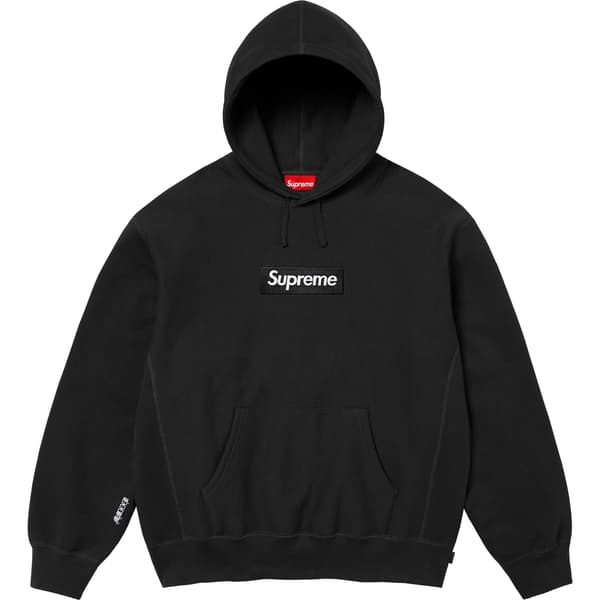Supreme Box Logo Hooded Sweatshirt - Black (front)
