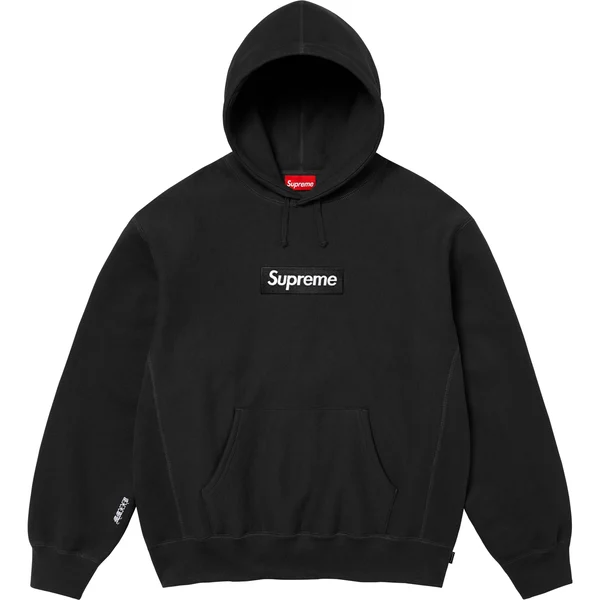 Supreme Box Logo Hooded Sweatshirt - Black (front)